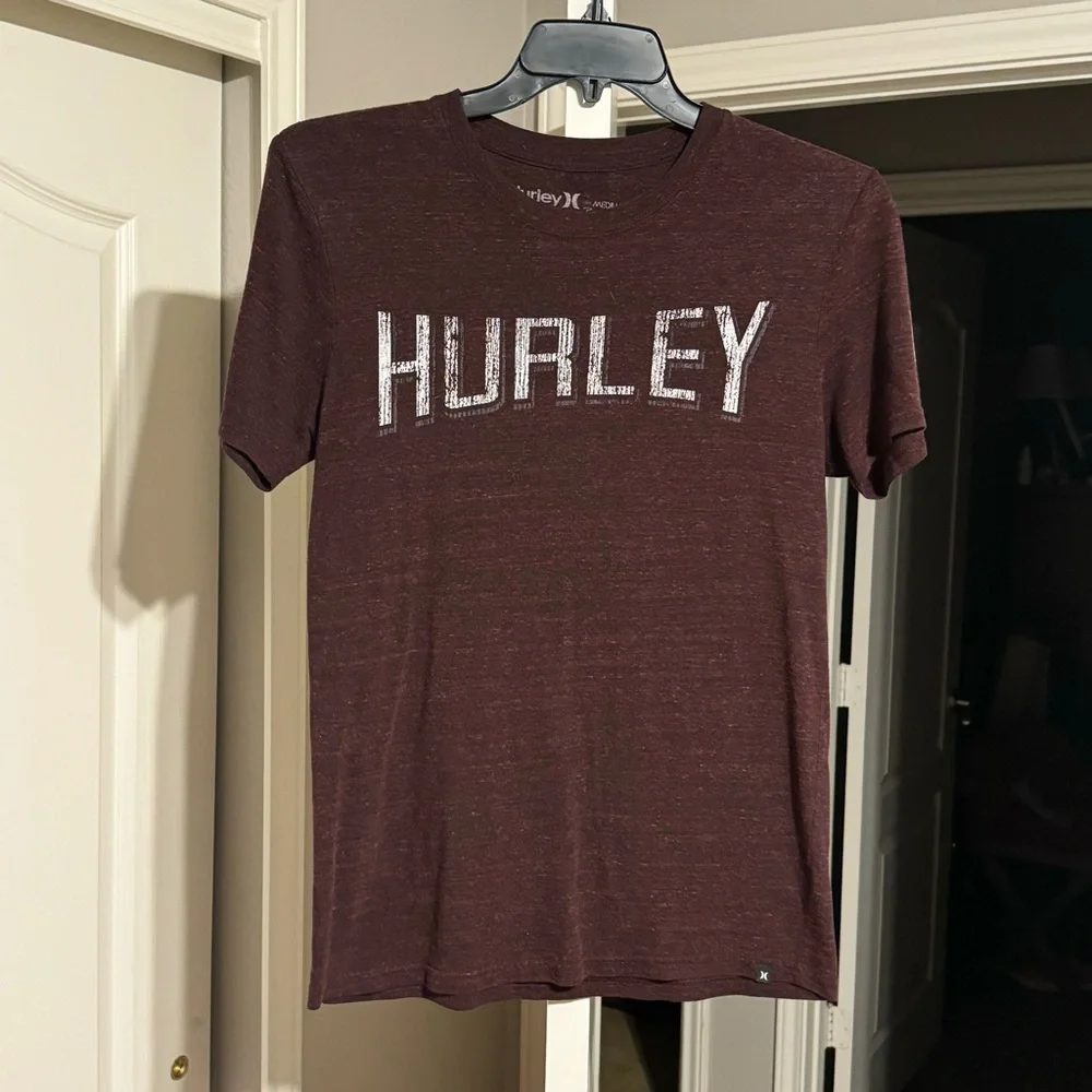 Hurley Men's Burgundy Short Sleeve Tee